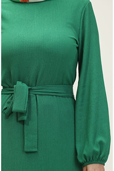sefamerve Zelené sukňové šaty s páskem - 0202DA-03