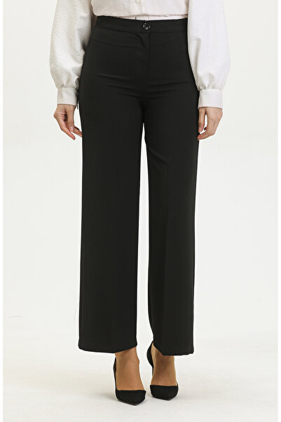 sefamerve Bol Paça Pantolon 1151-01 Siyah
