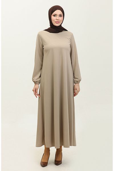 sefamerve Elastisches Kleid mit Nerzärmeln – 0650-04