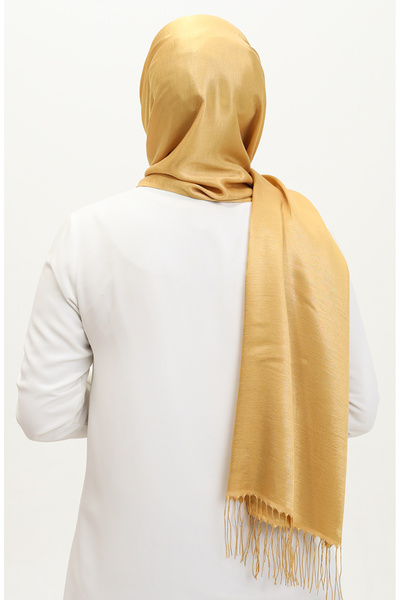 sefamerve Shiny Evening Dress Shawl - 2006-23 Gold Model