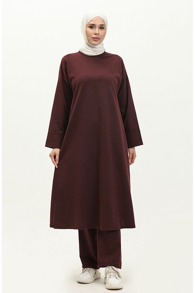 sefamerve Σετ φόρμας 3040-11 Plum Two Thread