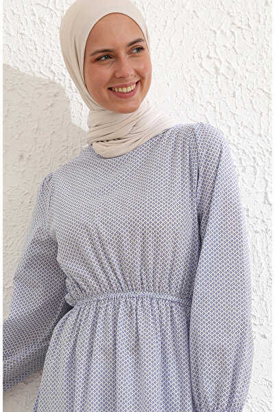 sefamerve Eteği Fırfırlı Tunik 4344-02 Beyaz İndigo