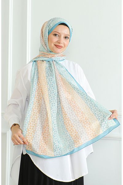 sefamerve Karaca Soft Shawl 81062-02 Γαλάζιο