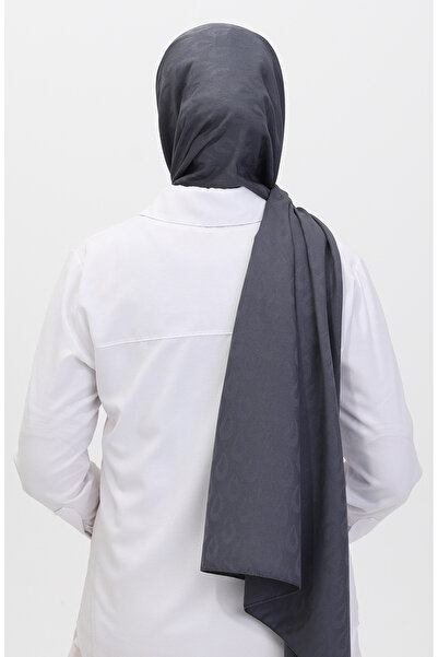 sefamerve Σάλι Madame Mary Damla Jacquard 19085-02 Καπνιστό