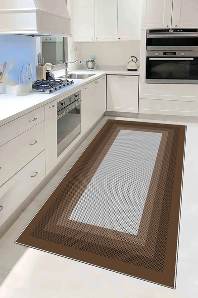 Evimle Makinede yıkanabilir kaymaz taban leke tutmaz mutfak halısı salon halı...