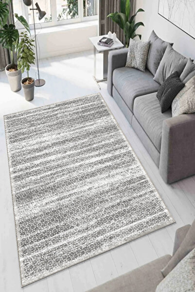 Hülya Home Eskitme Desenli Dijital Baskı Yıkanabilir Kaymaz Taban Ince Salon ...