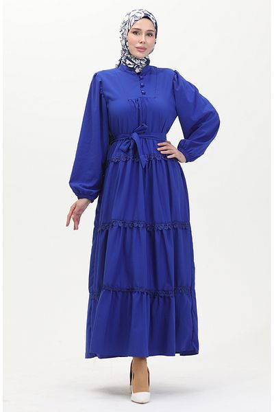 sefamerve Φόρεμα Saks Lace and Elastic Sle 0483-01