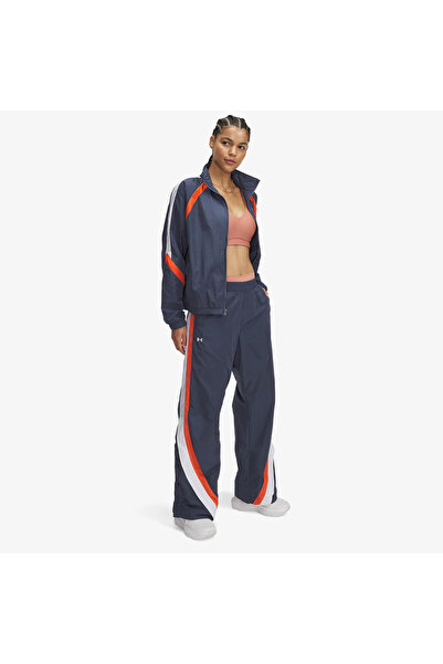 Under Armour Icon Crinkle Tear Away Kadın Mor Eşofman Altı