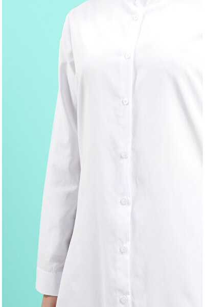 sefamerve Judge Collar Tunic 6475-09 White