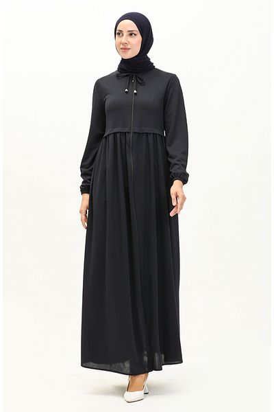 sefamerve Navy Blue Ferace με φερμουάρ - 0569-08