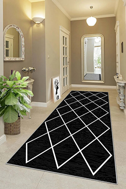 df home Kesme Yolluk Koridor Hol Antre Giriş Halısı Dijital Baskı Yıkanabilir...