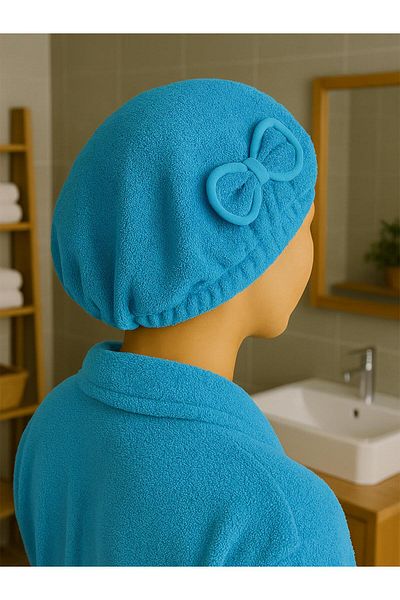 Ender Home Cottonverse Hair Drying Cap – 100% Cotton, Bowknot