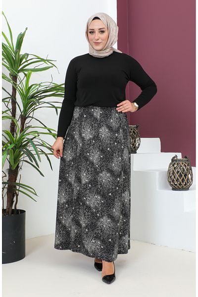 sefamerve Fusta neagra din vascoza - Marime Plus, Piesa, 4360D-01