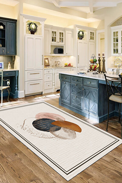 df home Kesme mutfak Halısı Desenli Dijital Baskı Yıkanabilir Kaymaz Taban  İ...