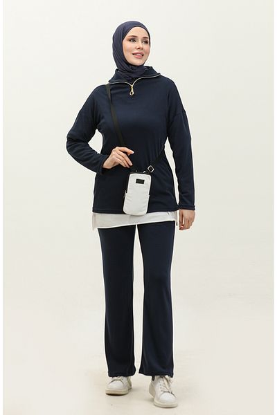 sefamerve Σετ φόρμας με φερμουάρ 2146-08 Μοντέλο Dark Navy Blue
