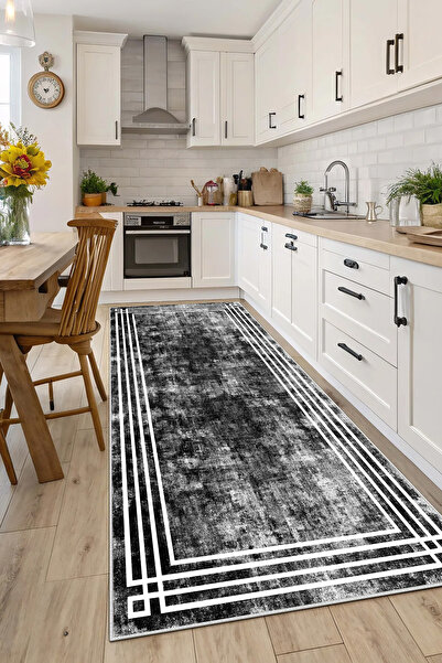 Evimle Makinede yıkanabilir kaymaz taban leke tutmaz mutfak halısı salon halı...