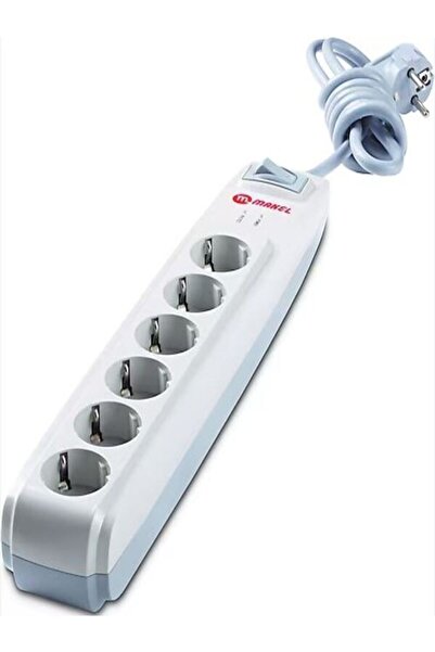 MAKEL Surge 6li 2mt Şok Akim Korumali Toprakli Grup Pri̇z