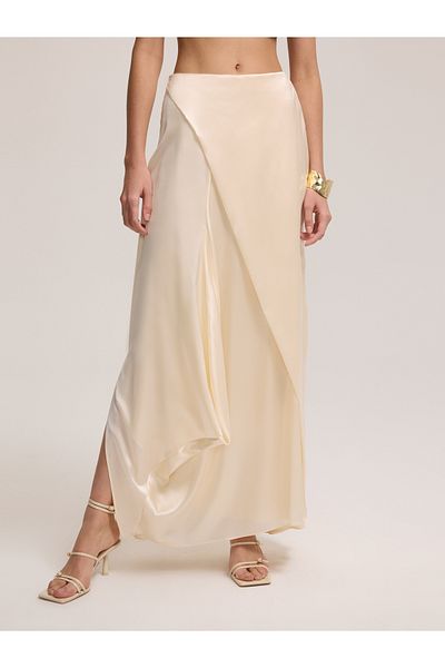 BAQA Cream Silk Skirt