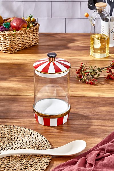 Paçi Porcelain Glass Red White King Size 2000 ml