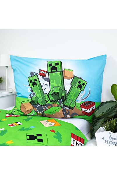 MINECRAFT 2-piece bed linen set, Duvet cover, 140x200 cm, pillowcase, 70x90 cm, Multicolor, Minecraft