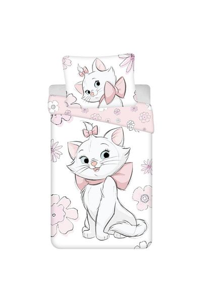 Pisicile Aristocrate Set 2 piese lenjerie de pat, Husa pilota 140x200 cm, husa perna 70x90 cm, Multicolor, The Aristocats