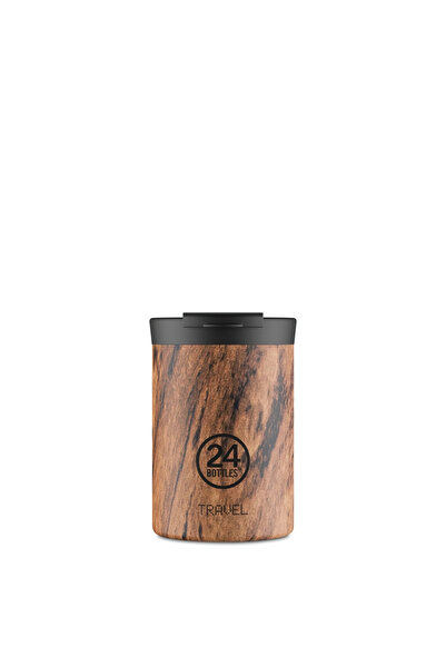 24Bottles Travel Tumbler Sequoia Wood Stainless Steel Thermos Cup 350 ml