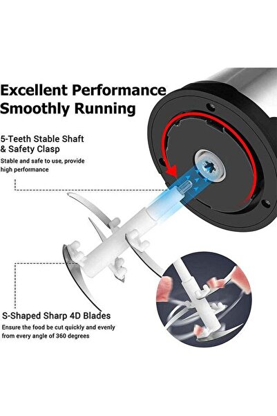 Arabest Electric Meat Grinder, 3L Multifunctional Kitchen Food Processor, Two-Speed Control Food Chopper