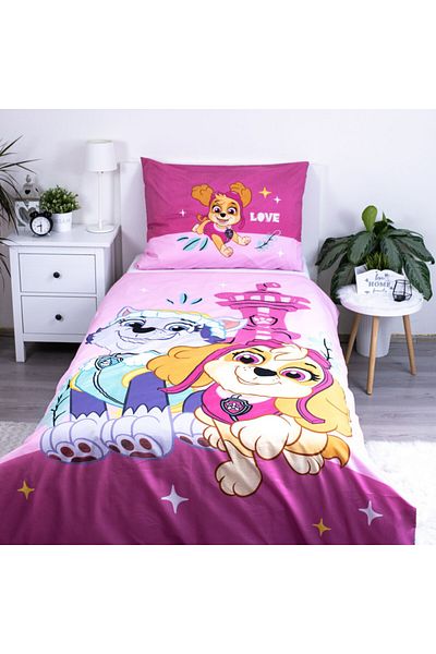 PAW PATROL 2-piece bedding set, Duvet cover, 140x200 cm, pillowcase, 70x90 cm, Multicolor, Paw Patrol