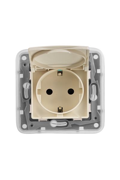 Legrand Beige Salbei Covered Grounded Socket Frameless 10 Pieces 767418