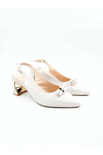 Tenau Pantofi cu toc de damă din piele naturală