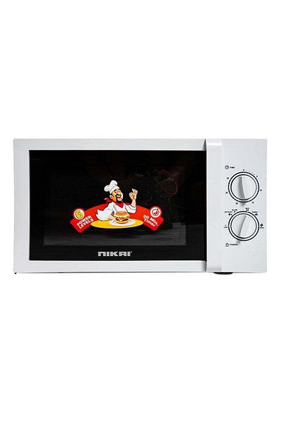 Nikai 23 Liter Microwave Oven, 800 Watts, 6 Power Levels including Defrost, 30 Mins Cooking Timer, Pull Ha