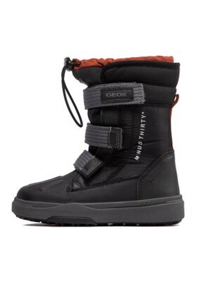 Geox boy's snow boots J26D8B-0FUME black