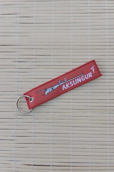 İZMİR ASKERİ MALZEME سلسلة مفاتيح من القماش الأبيض والأحمر من Aksungur istikb...