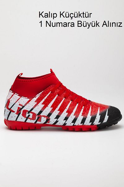 Freemax Children's Astroturf Football Shoes with Socks Freemax.1453Cckhs Black Red