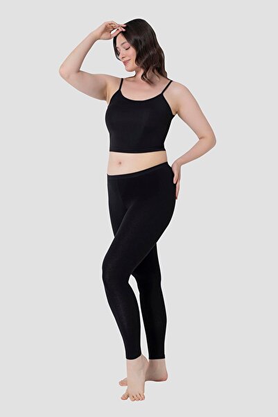 Arma Yıldız Women's Black Cotton Lycra Long Tights