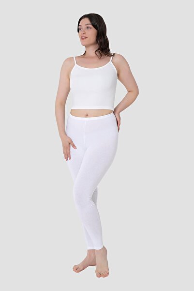 Arma Yıldız Women's Cotton Lycra Long Tights White 2 Pack