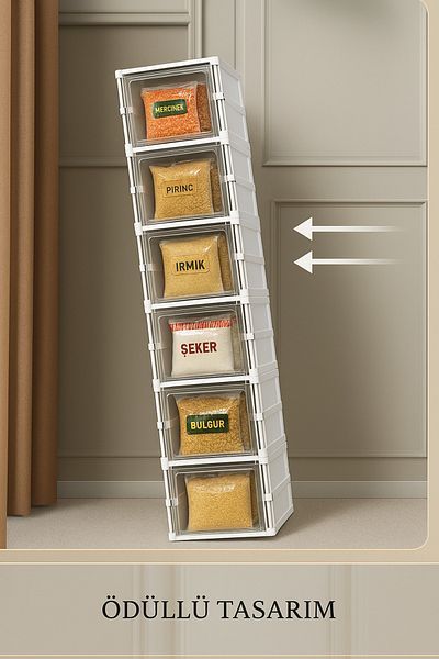 UZUNKAYA HOME Foldable Pulses Box |   6 Compartment Transparent Cover Shoe Rack Organizer |   Bag Organizer