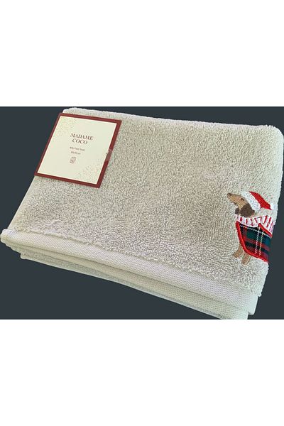 Madame Coco Willy 100% Cotton Face Towel - White