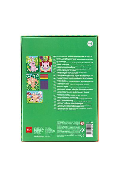 Apli Kids Joc educativ Mozaic din spuma EVA, Animale, Apli, 1210 piese, +4 ani