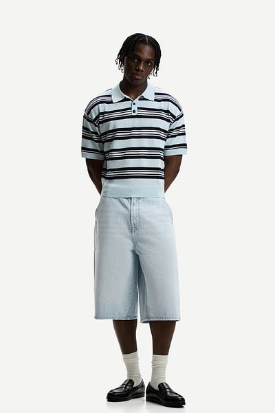 Bershka Denim skater Bermuda shorts