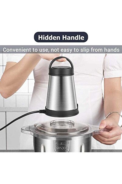 Arabest Electric Meat Grinder, 3L Multifunctional Kitchen Food Processor, Two-Speed Control Food Chopper