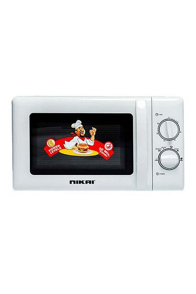 Nikai 20 Liter Microwave Oven, 6 Power Levels including Defrost, 700 Watts, 30 Mins Cooking Timer, Pull Ha