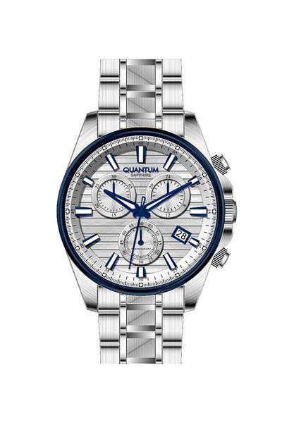Quantum Pwg1122S.330 Sapphire Glass Steel Band Steel Case 10 Atm Water Resistant Metallic Color Men's Ko
