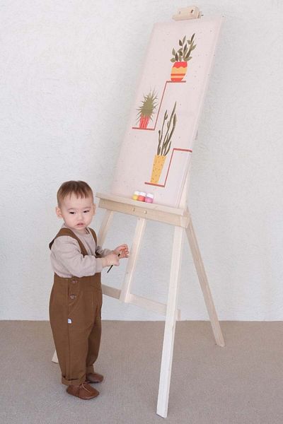 Ceylan Otantik Bitter Brown Duck Linen Kids Jumpsuit