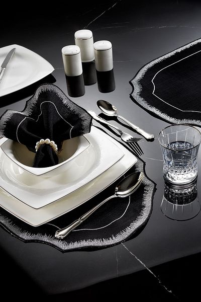 ZEBRA CASA Siena 2-Piece American Service Black / Silver
