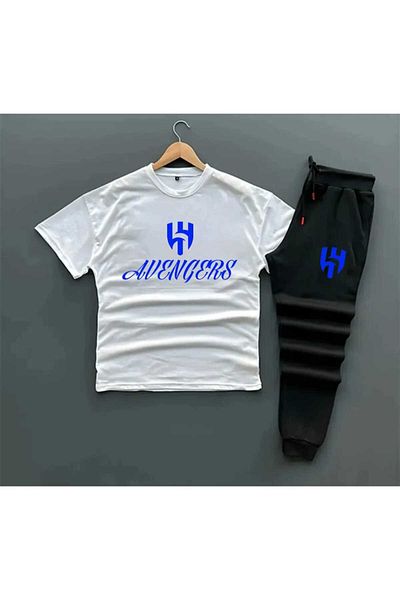 FULL TOLERANCE Al-Hilal Avengers World Record Special Design T-shirt-Sweatpants Combination