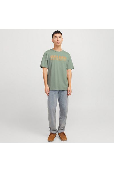 Jack & Jones Ανδρικό μπλουζάκι με λογότυπο με λαιμόκοψη - Tex