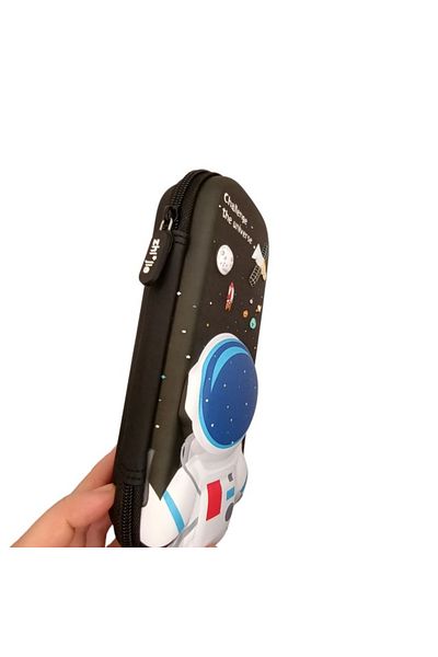 Empria 3d Pencil Case, Compartmentalized, Embossed Images, Zipper Closure, For School And Kindergarten
