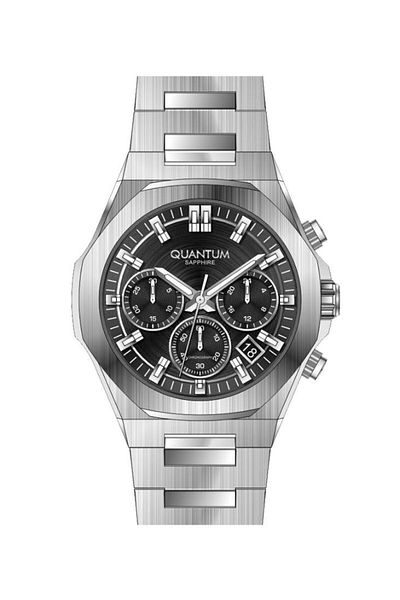 Quantum Pwg1121S.350 Sapphire Glass Steel Band Steel Case 10 Atm Water Resistant Metallic Color Men's Ko