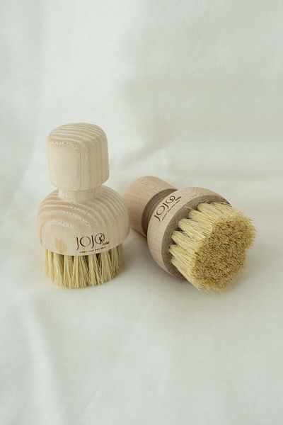 JOJOMIA Tampiko Herb Small Bun Dish and Fruit Vegetable Cleaning Brush